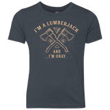T-Shirts Vintage Navy / YXS I'm a Lumberjack Youth Triblend T-Shirt