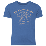 T-Shirts Vintage Royal / YXS I'm a Lumberjack Youth Triblend T-Shirt