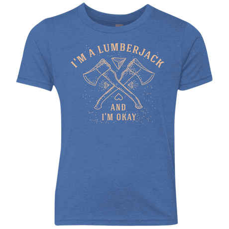 T-Shirts Vintage Royal / YXS I'm a Lumberjack Youth Triblend T-Shirt