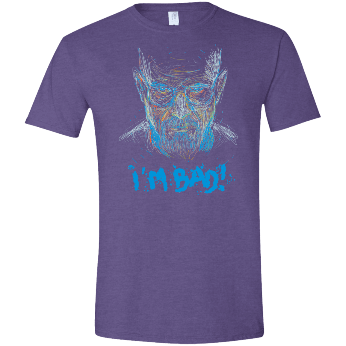 T-Shirts Heather Purple / S I'm Bad! Men's Semi-Fitted Softstyle