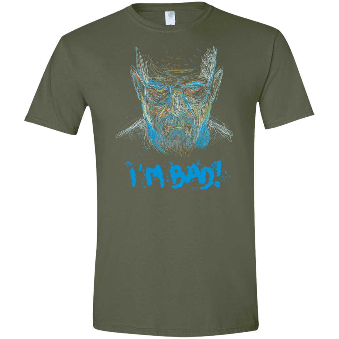 T-Shirts Military Green / S I'm Bad! Men's Semi-Fitted Softstyle