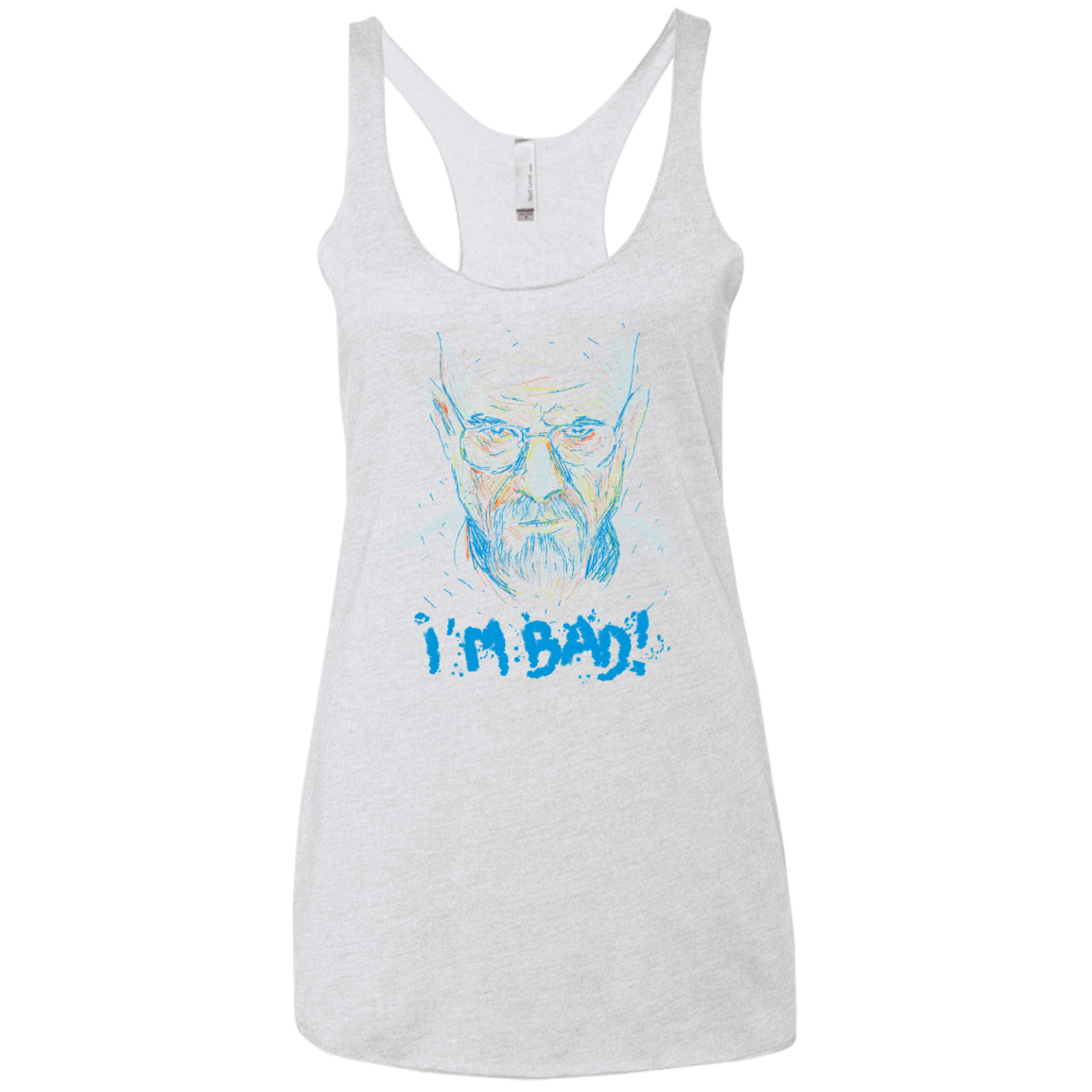 T-Shirts Heather White / X-Small I'm Bad! Women's Triblend Racerback Tank