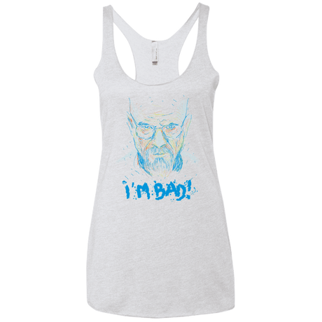 T-Shirts Heather White / X-Small I'm Bad! Women's Triblend Racerback Tank