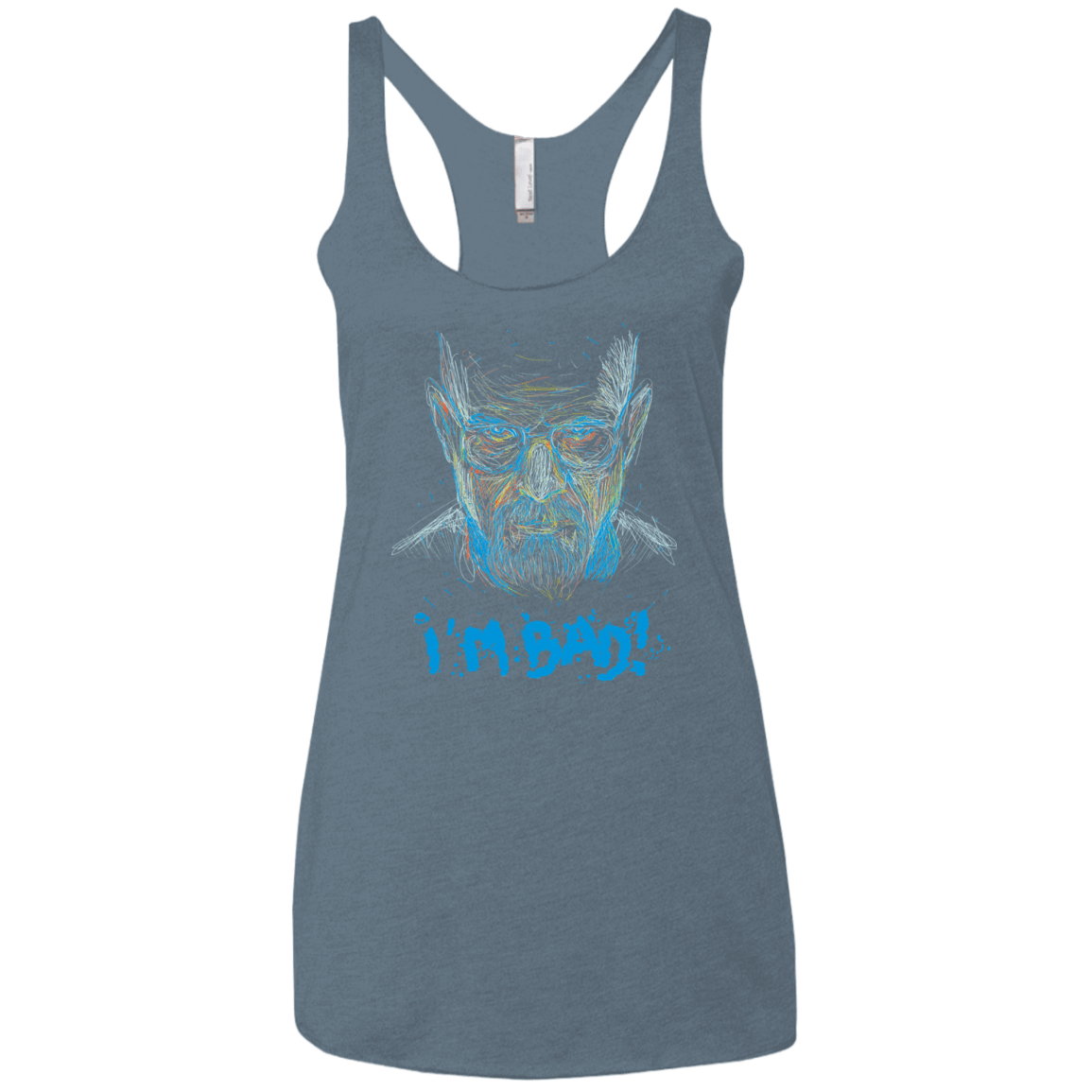 T-Shirts Indigo / X-Small I'm Bad! Women's Triblend Racerback Tank