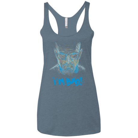 T-Shirts Indigo / X-Small I'm Bad! Women's Triblend Racerback Tank