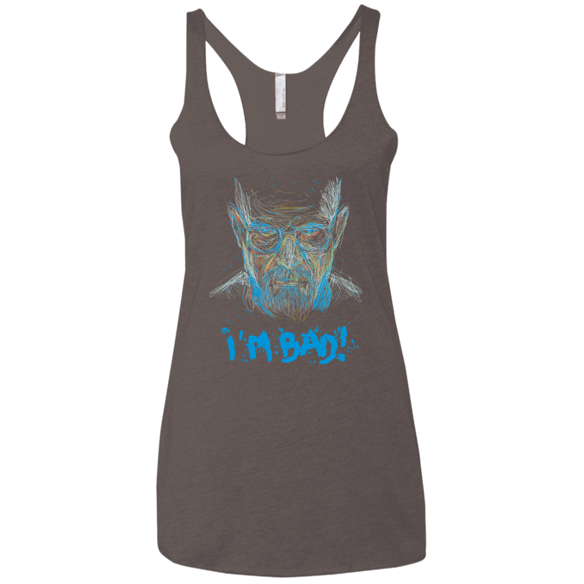 T-Shirts Macchiato / X-Small I'm Bad! Women's Triblend Racerback Tank