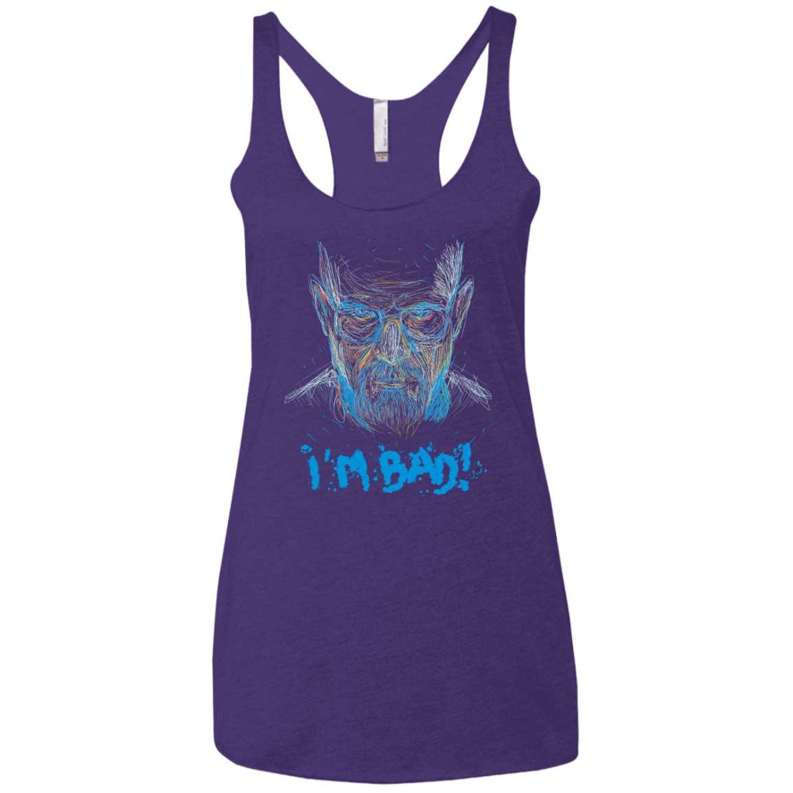T-Shirts Purple Rush / X-Small I'm Bad! Women's Triblend Racerback Tank