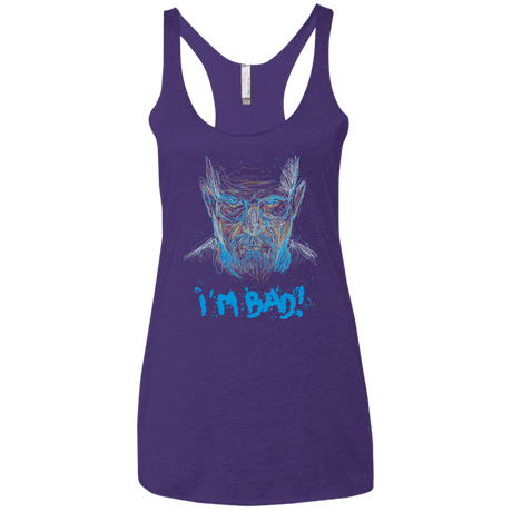 T-Shirts Purple Rush / X-Small I'm Bad! Women's Triblend Racerback Tank