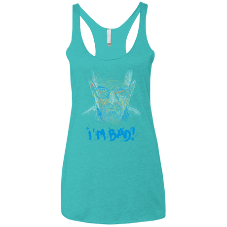 T-Shirts Tahiti Blue / X-Small I'm Bad! Women's Triblend Racerback Tank