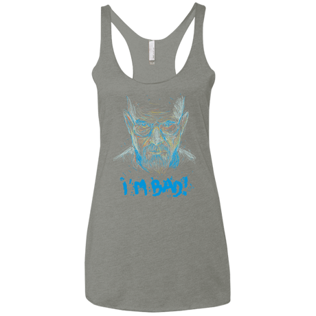 T-Shirts Venetian Grey / X-Small I'm Bad! Women's Triblend Racerback Tank