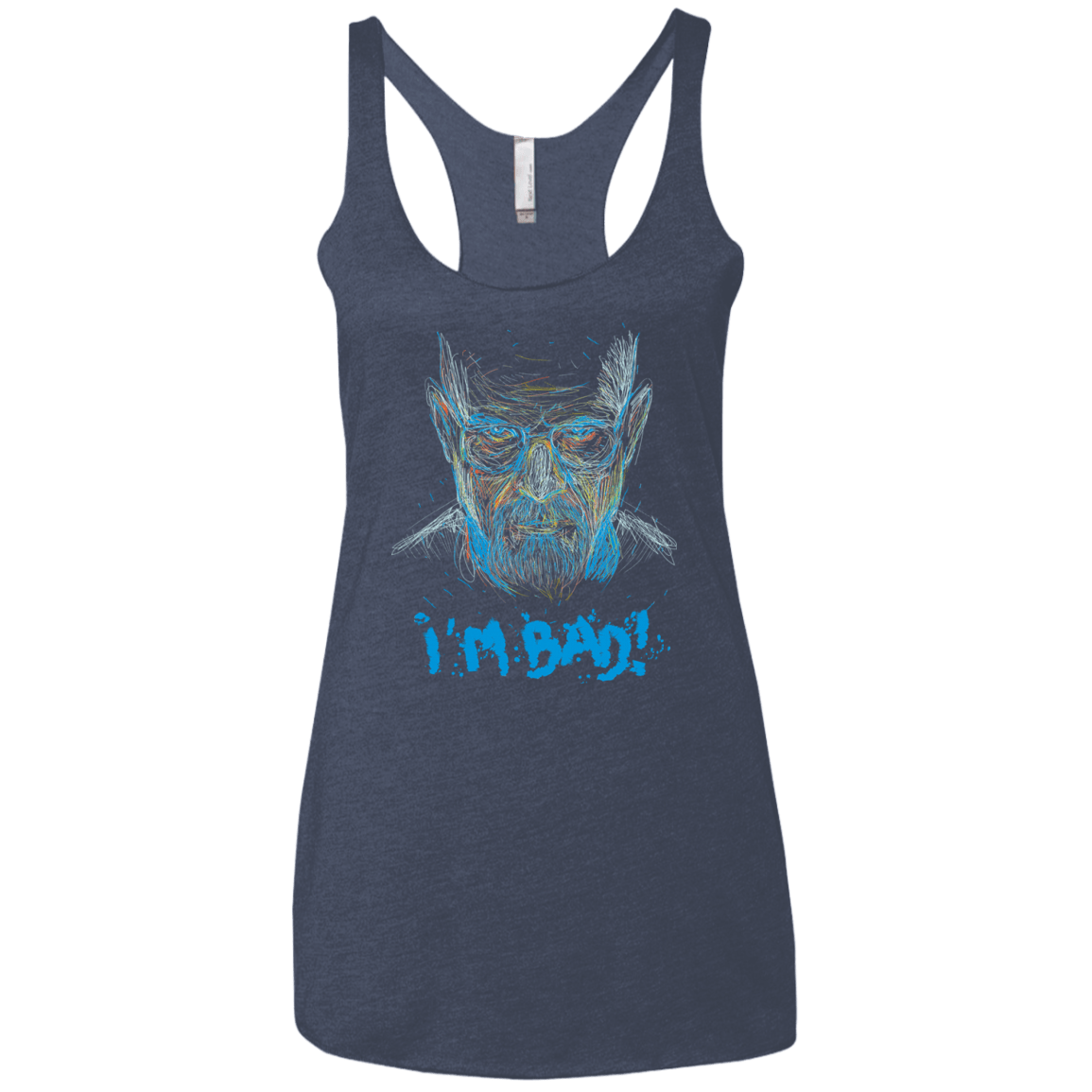 T-Shirts Vintage Navy / X-Small I'm Bad! Women's Triblend Racerback Tank