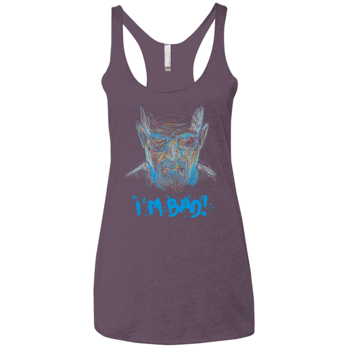 T-Shirts Vintage Purple / X-Small I'm Bad! Women's Triblend Racerback Tank