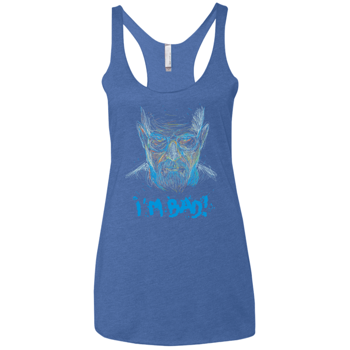 T-Shirts Vintage Royal / X-Small I'm Bad! Women's Triblend Racerback Tank