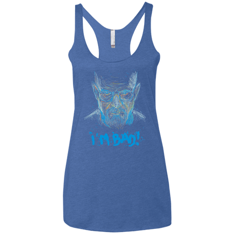 T-Shirts Vintage Royal / X-Small I'm Bad! Women's Triblend Racerback Tank