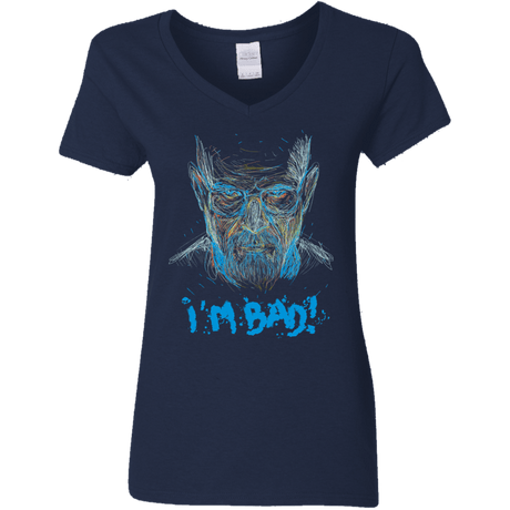 T-Shirts Navy / S I'm Bad! Women's V-Neck T-Shirt