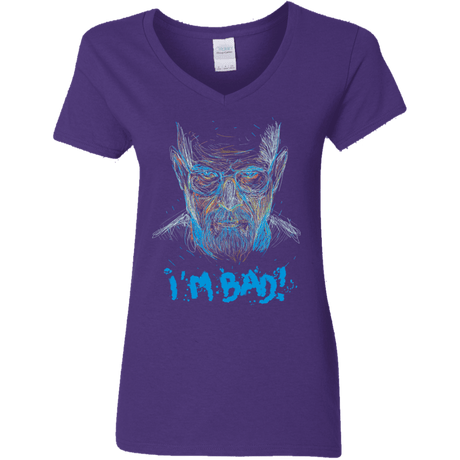 T-Shirts Purple / S I'm Bad! Women's V-Neck T-Shirt