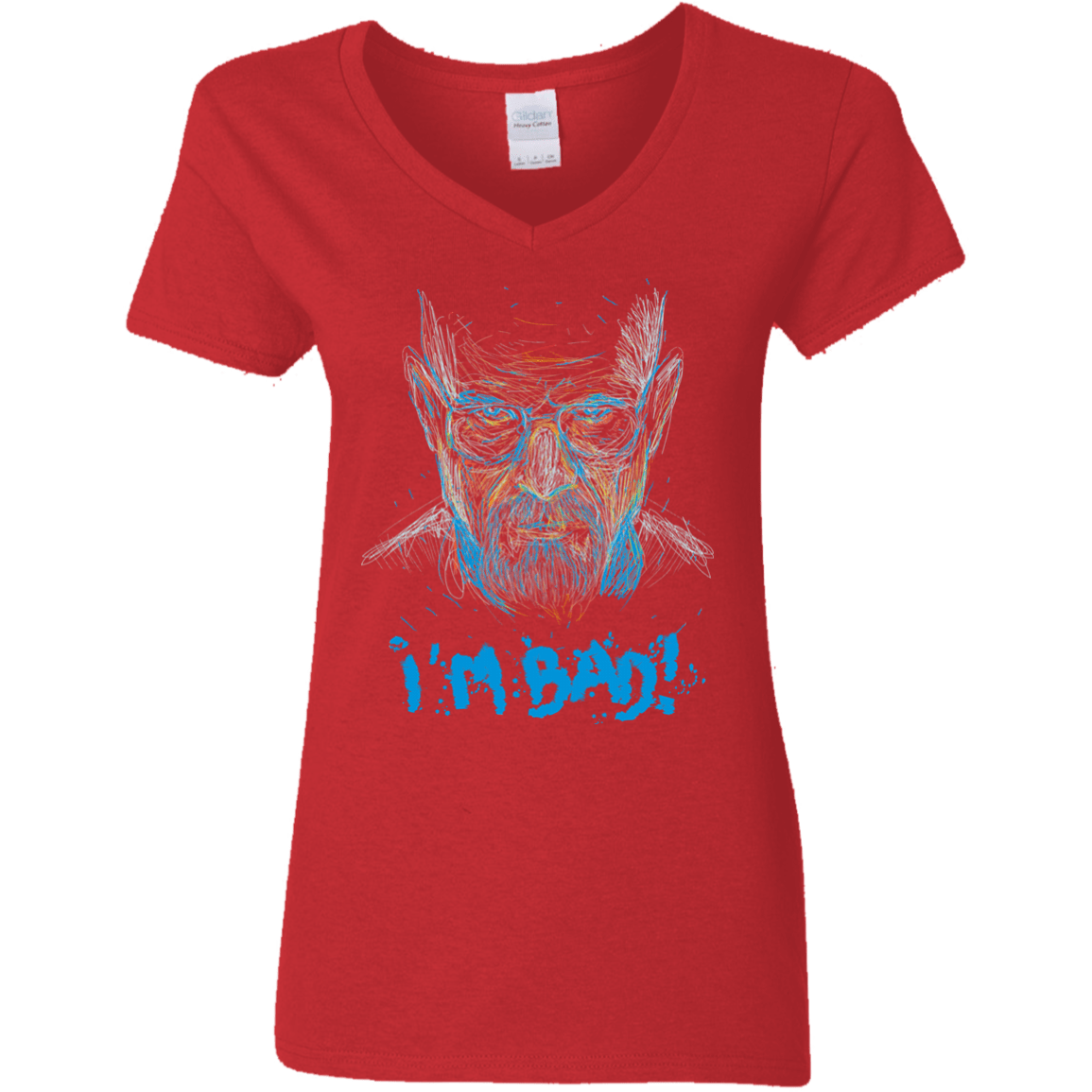 T-Shirts Red / S I'm Bad! Women's V-Neck T-Shirt