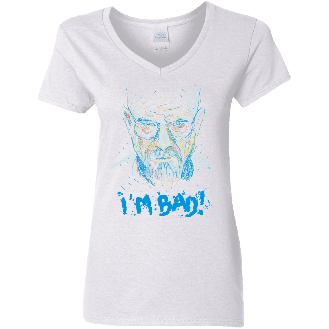 T-Shirts White / S I'm Bad! Women's V-Neck T-Shirt