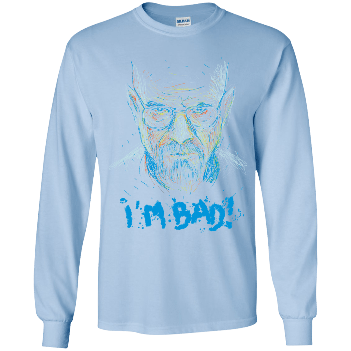 T-Shirts Light Blue / YS I'm Bad! Youth Long Sleeve T-Shirt