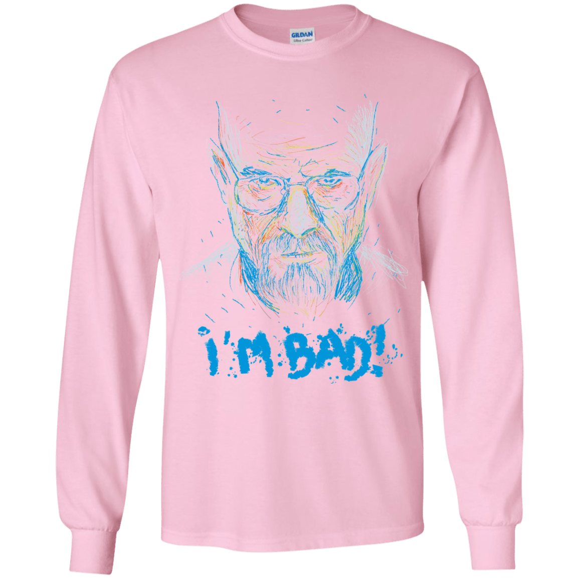 T-Shirts Light Pink / YS I'm Bad! Youth Long Sleeve T-Shirt