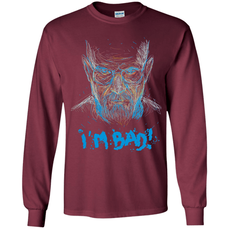 T-Shirts Maroon / YS I'm Bad! Youth Long Sleeve T-Shirt