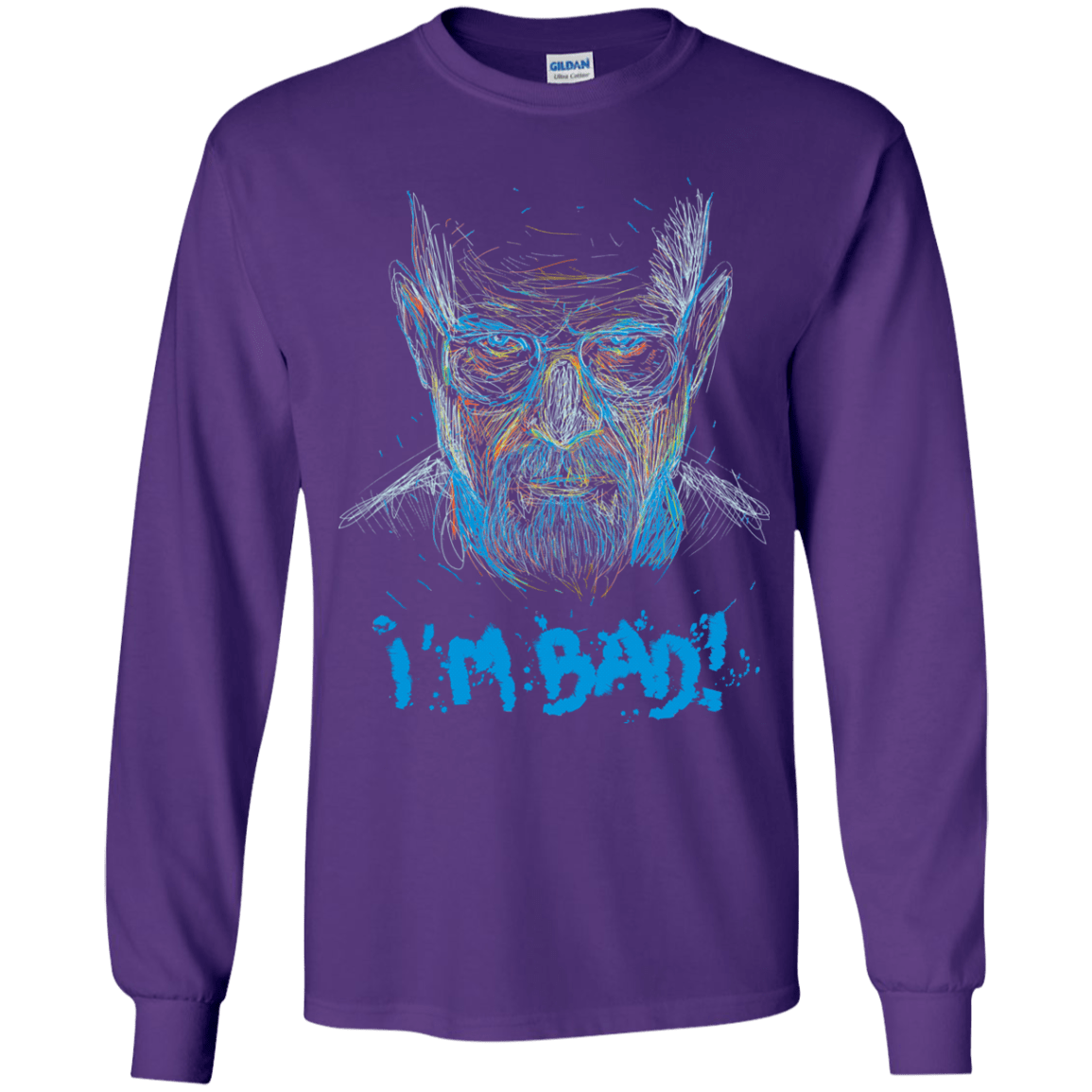 T-Shirts Purple / YS I'm Bad! Youth Long Sleeve T-Shirt