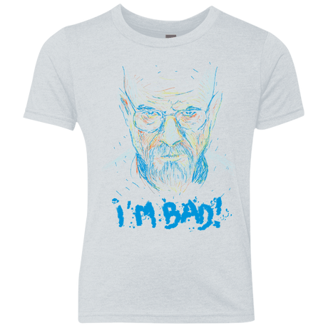 T-Shirts Heather White / YXS I'm Bad! Youth Triblend T-Shirt