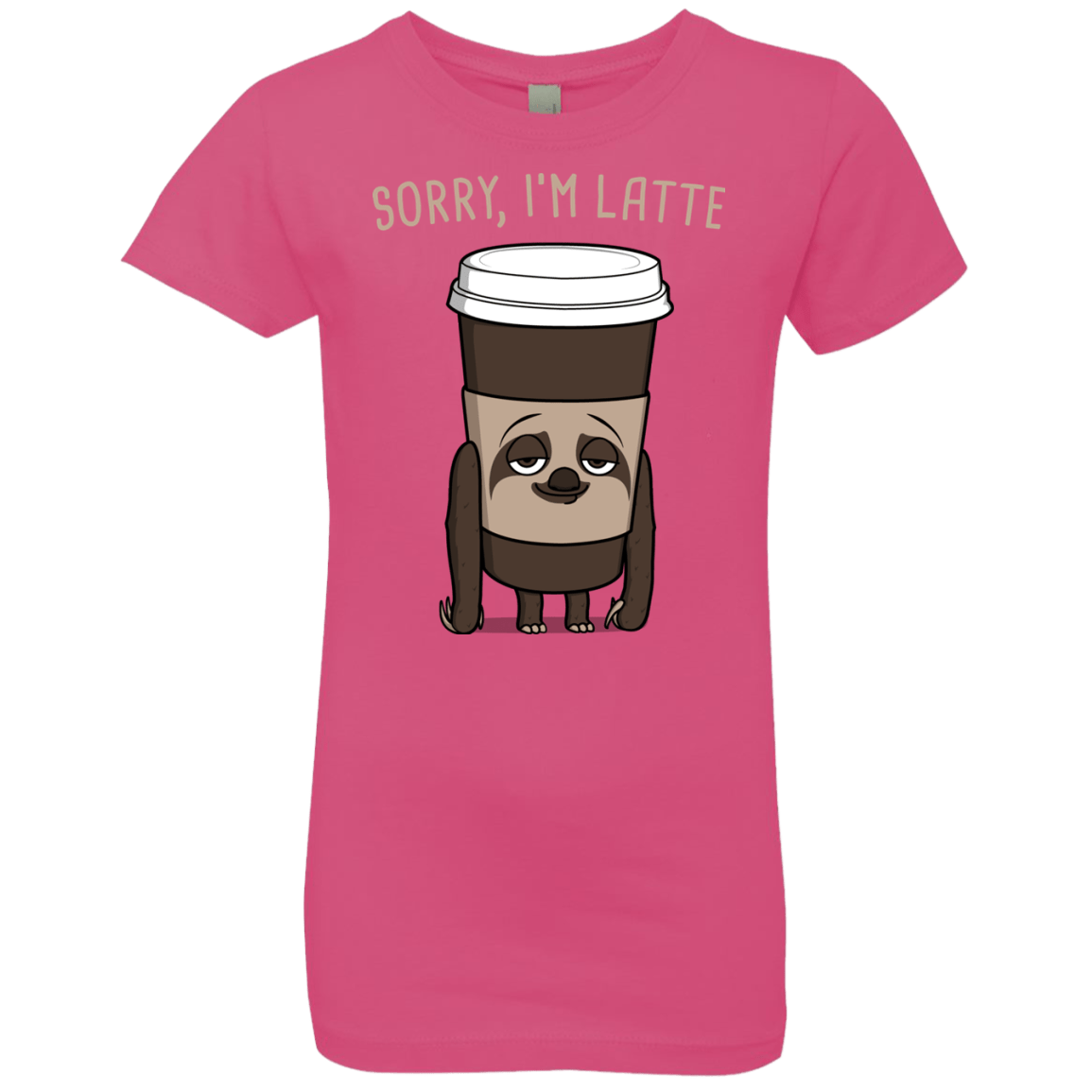 T-Shirts Hot Pink / YXS I'm Latte Girls Premium T-Shirt
