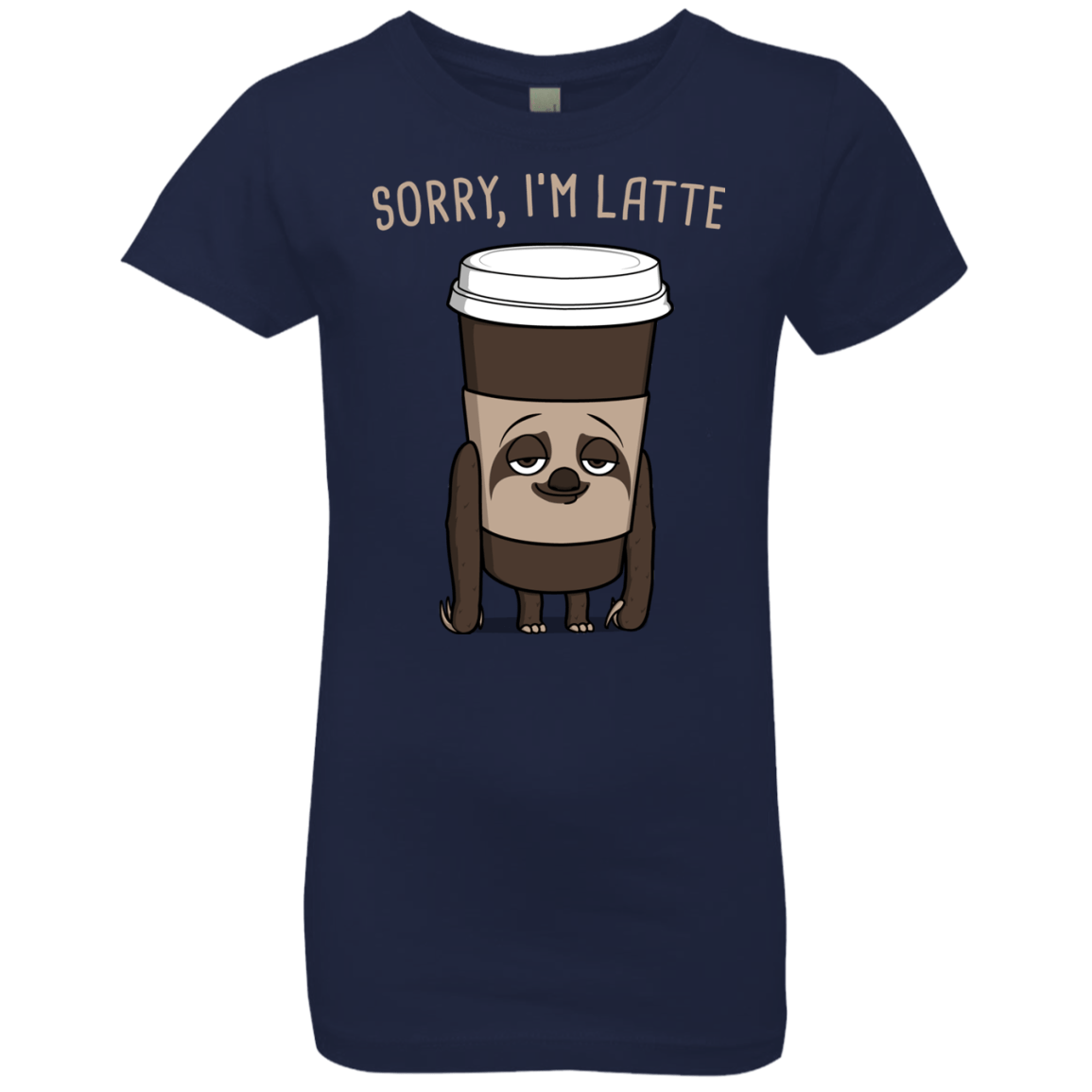 T-Shirts Midnight Navy / YXS I'm Latte Girls Premium T-Shirt