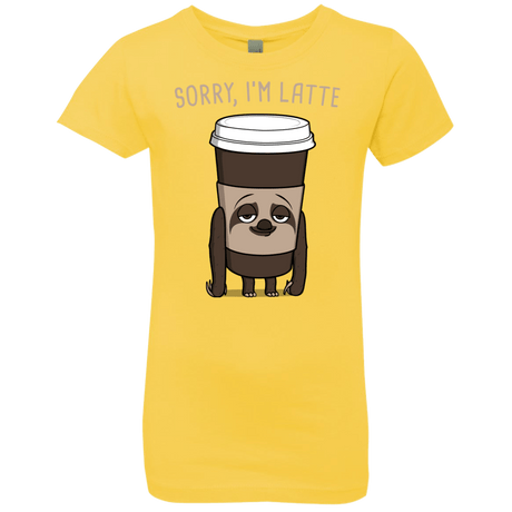 T-Shirts Vibrant Yellow / YXS I'm Latte Girls Premium T-Shirt