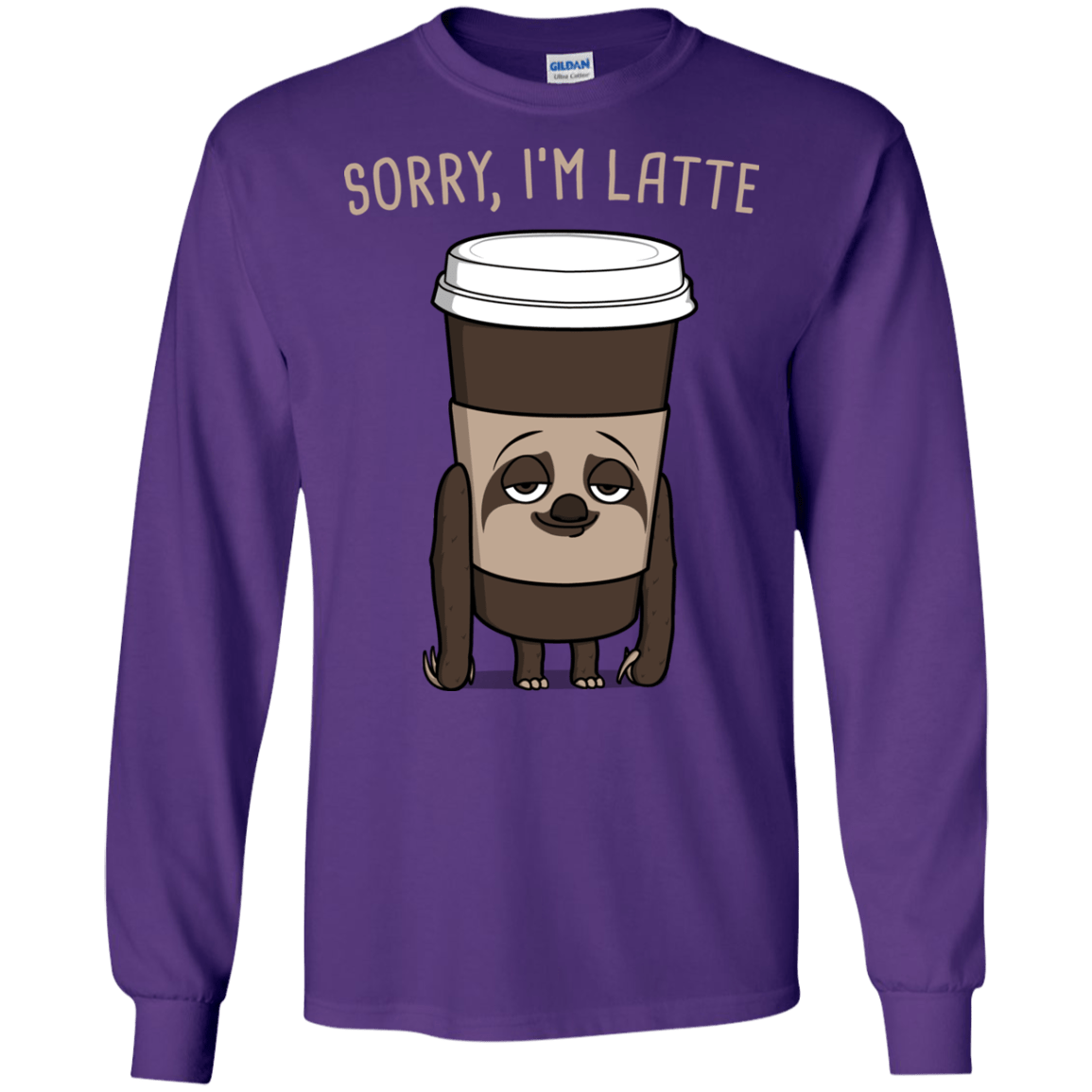 T-Shirts Purple / S I'm Latte Men's Long Sleeve T-Shirt