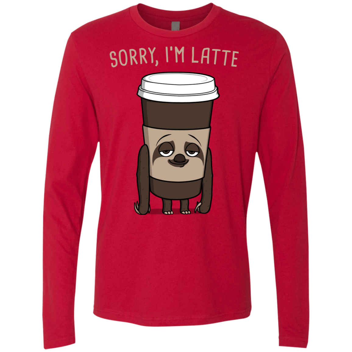 T-Shirts Red / S I'm Latte Men's Premium Long Sleeve