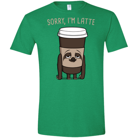 T-Shirts Heather Irish Green / S I'm Latte Men's Semi-Fitted Softstyle