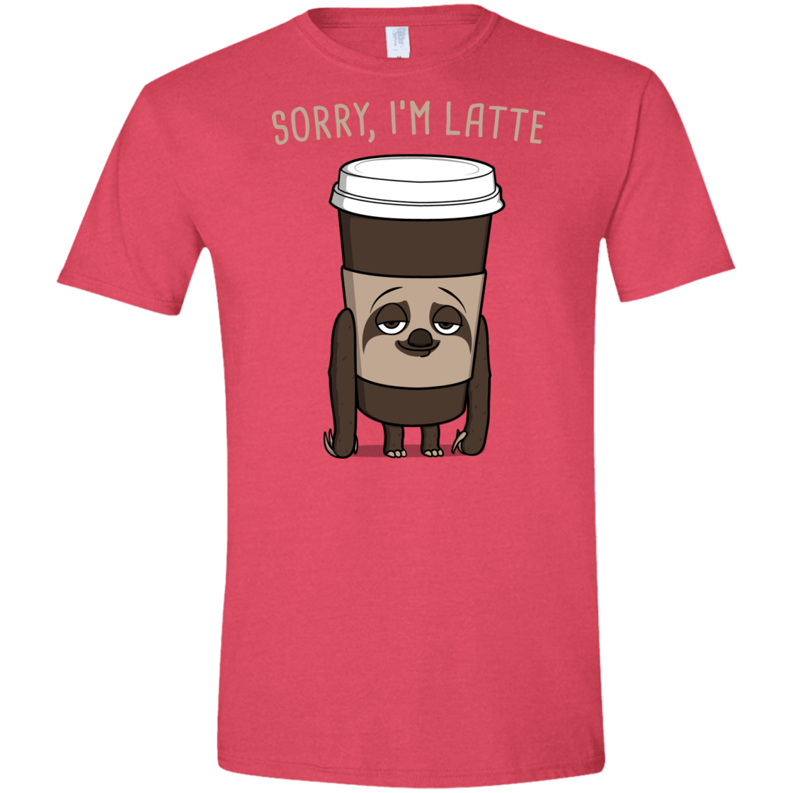 T-Shirts Heather Red / S I'm Latte Men's Semi-Fitted Softstyle