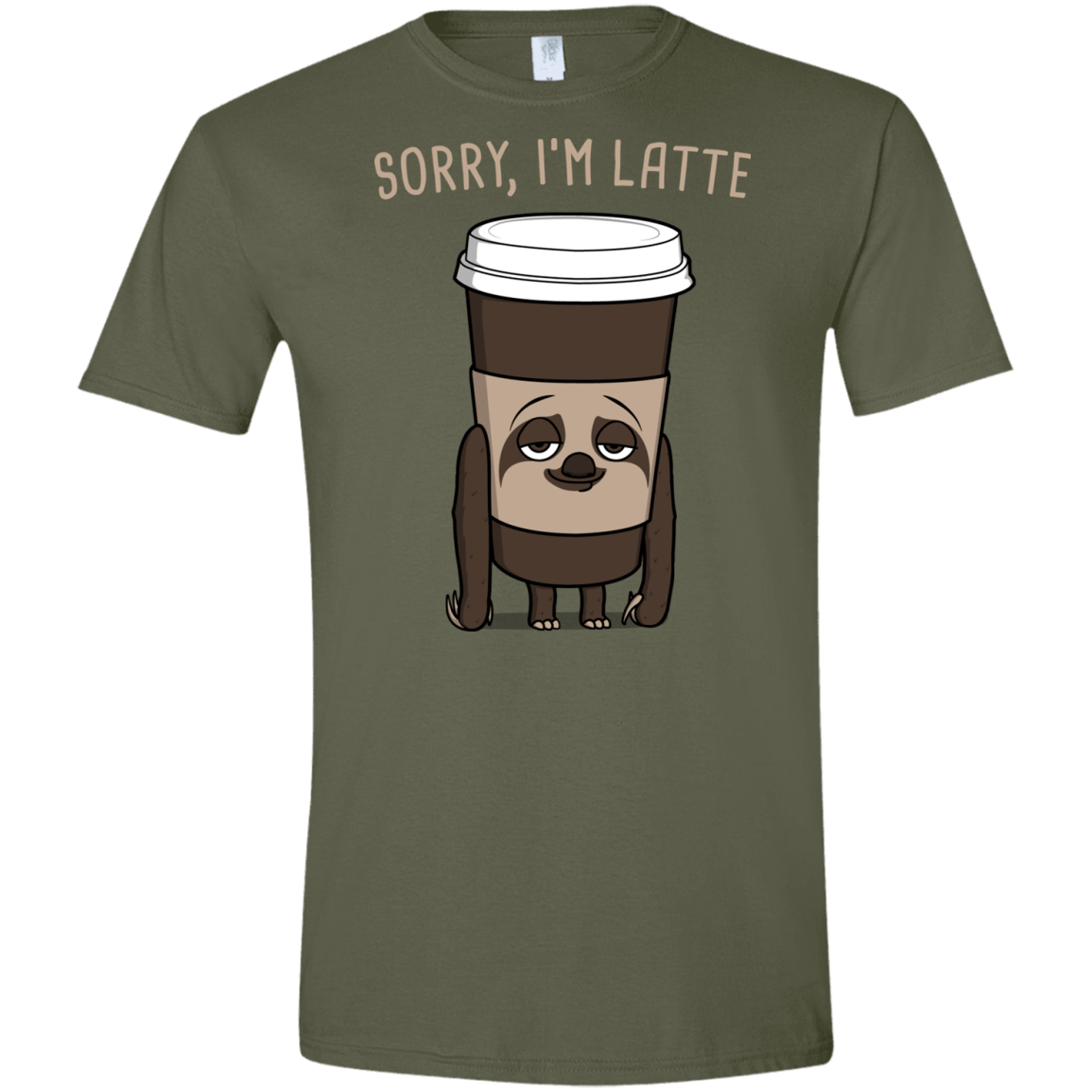 T-Shirts Military Green / S I'm Latte Men's Semi-Fitted Softstyle