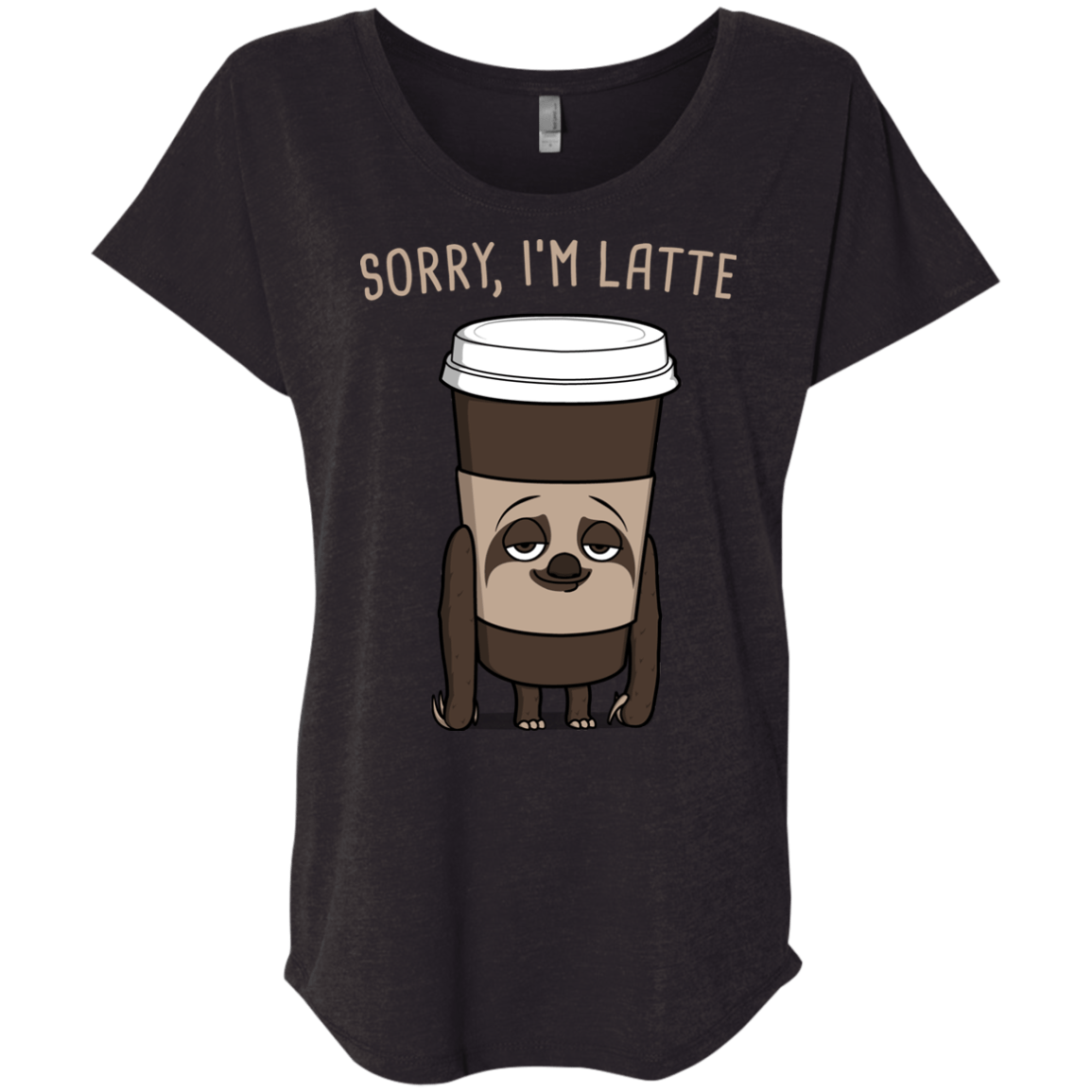 T-Shirts Vintage Black / X-Small I'm Latte Triblend Dolman Sleeve