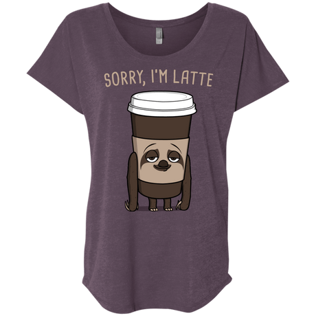 T-Shirts Vintage Purple / X-Small I'm Latte Triblend Dolman Sleeve