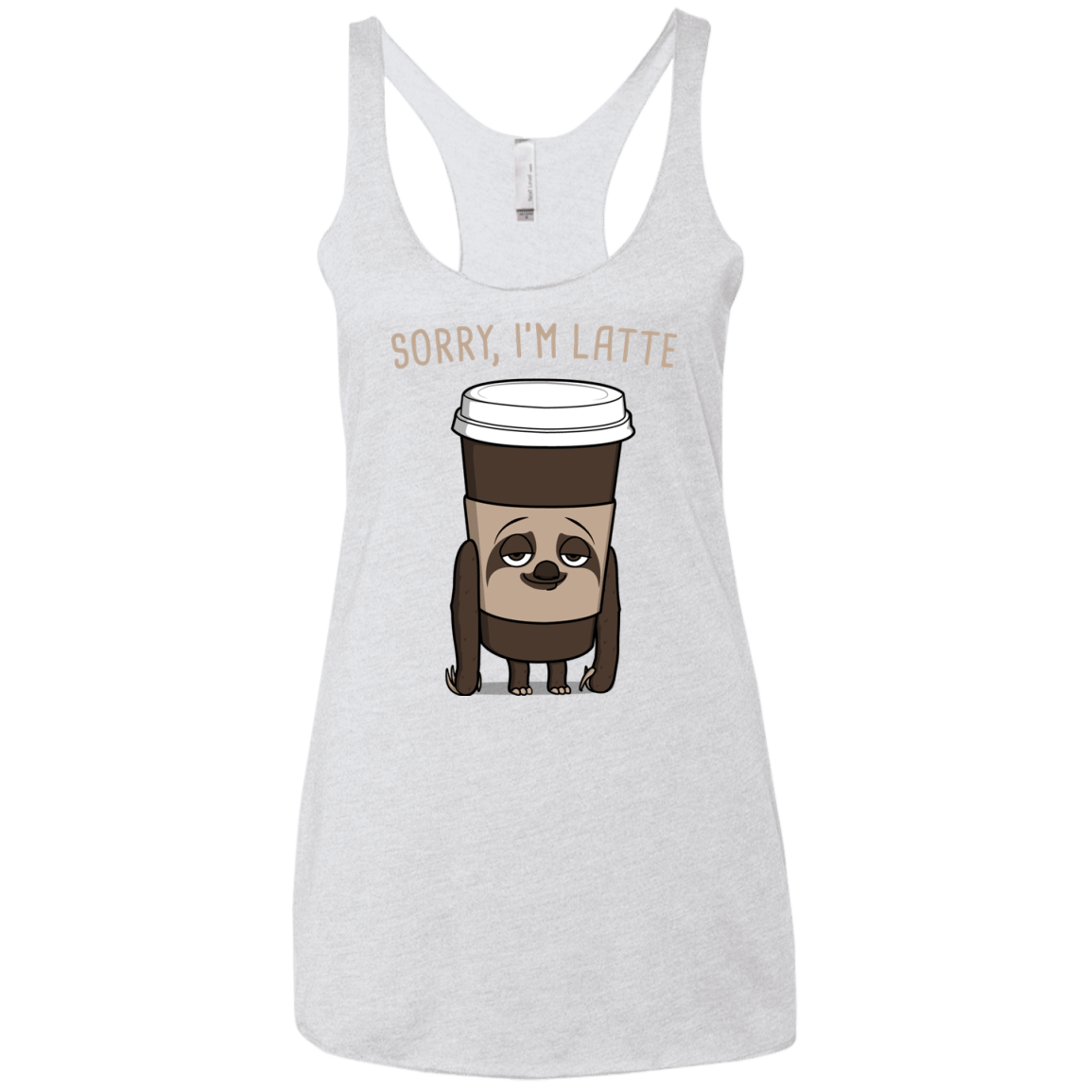 T-Shirts Heather White / X-Small I'm Latte Women's Triblend Racerback Tank