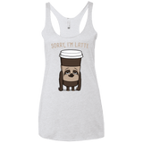 T-Shirts Heather White / X-Small I'm Latte Women's Triblend Racerback Tank