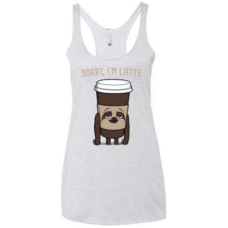 T-Shirts Heather White / X-Small I'm Latte Women's Triblend Racerback Tank