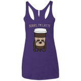 T-Shirts Purple Rush / X-Small I'm Latte Women's Triblend Racerback Tank