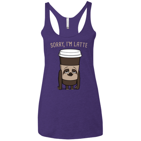 T-Shirts Purple Rush / X-Small I'm Latte Women's Triblend Racerback Tank