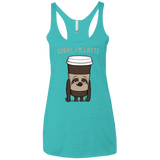 T-Shirts Tahiti Blue / X-Small I'm Latte Women's Triblend Racerback Tank