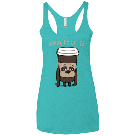 T-Shirts Tahiti Blue / X-Small I'm Latte Women's Triblend Racerback Tank