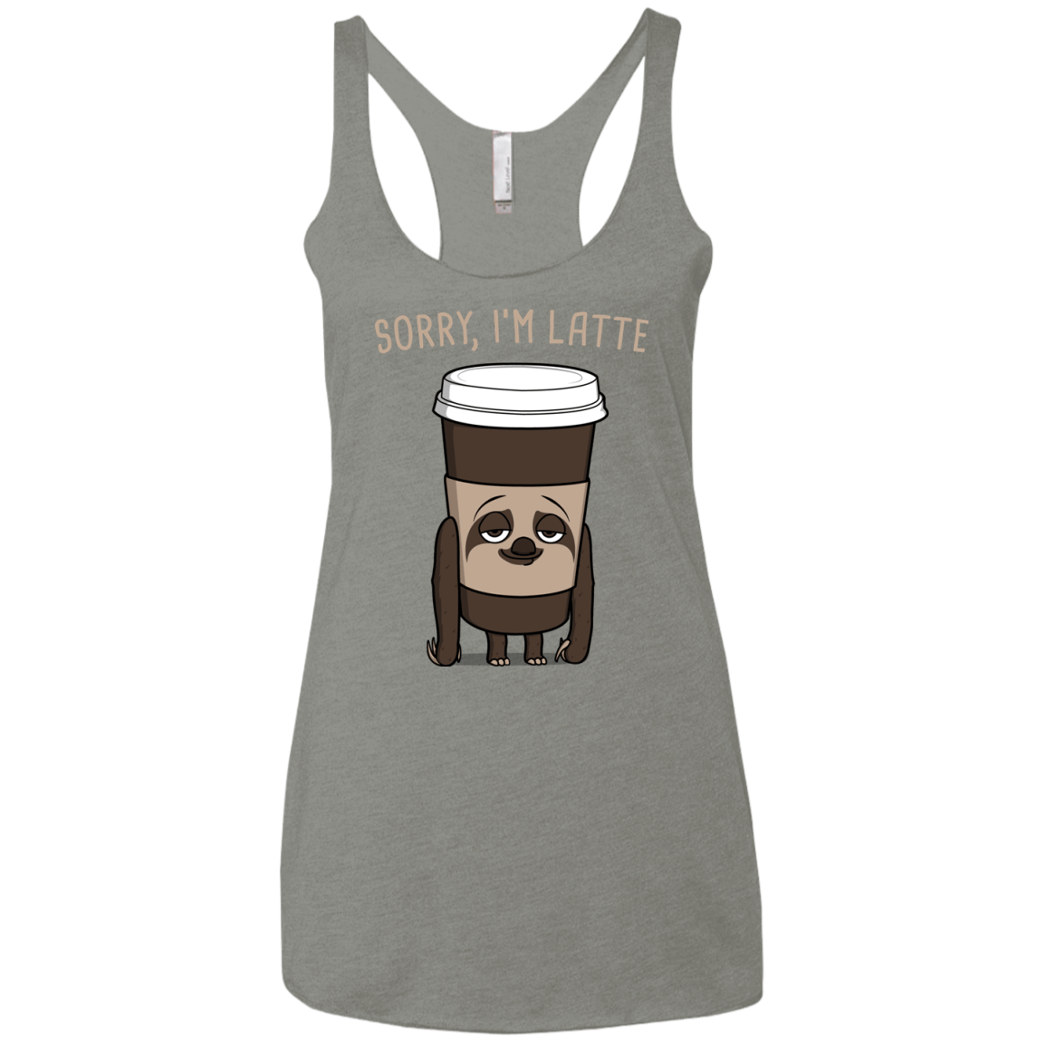 T-Shirts Venetian Grey / X-Small I'm Latte Women's Triblend Racerback Tank
