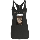 T-Shirts Vintage Black / X-Small I'm Latte Women's Triblend Racerback Tank