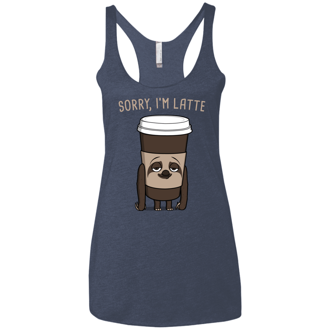 T-Shirts Vintage Navy / X-Small I'm Latte Women's Triblend Racerback Tank