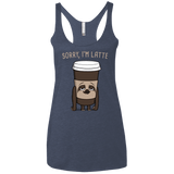 T-Shirts Vintage Navy / X-Small I'm Latte Women's Triblend Racerback Tank