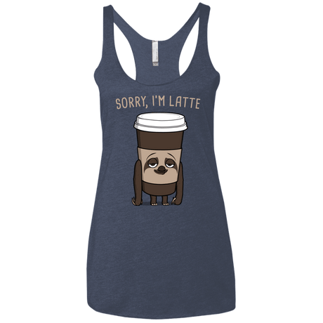 T-Shirts Vintage Navy / X-Small I'm Latte Women's Triblend Racerback Tank