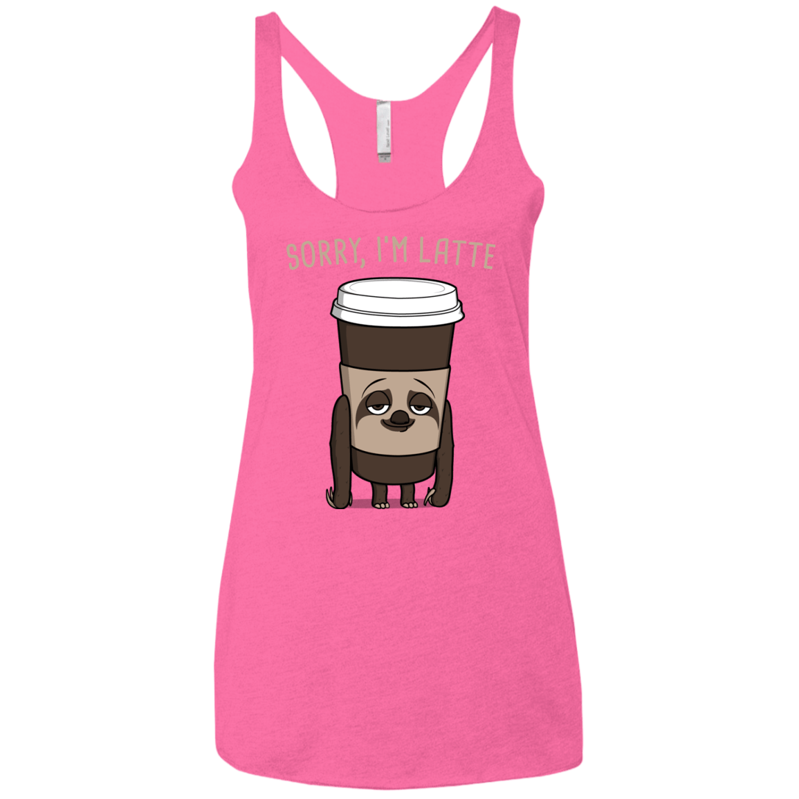 T-Shirts Vintage Pink / X-Small I'm Latte Women's Triblend Racerback Tank